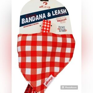 Doghaus Whimsy bandana collar and leash